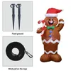 Juldekorationer Uppblåsbara Gingerbread Man Candy Canes Led Light Outdoors Ornaments År Party Home Shop