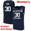 Nik1 sömnad anpassad 0 Jahshire Hardnett 1 Rylan Bergerssen 4 Nick Emery 21 Evan Troy 24 McKay Cannon Byu Cougars College Men Women Youth Jersey