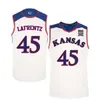 Nikivip Kansas Jayhawks College Nick Collison # 4 Maillots de basket-ball Paul Pierce # 34 Raef LaFrentz # 45 Mens Cousu Personnalisé Tout Numéro Nom