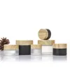 5g 10g 15g 20g 30g 50g Frosted Glass Jar Face Cream Bottle Cosmetic Makeup Lotion Storage Container Jars with Wood Grain Cover