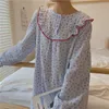 Casual Printed Florals Homewear Jurken Chic Nightdress Sweet Loose All Match Soft Mode Pyjama Sets 210525