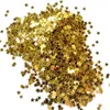 Decorazione per feste 10 g/scatola 3 mm Glitter Acrilico Stella Coriandoli da tavolo Spruzza Compleanno Matrimonio Scintilla Stelle dorate Forniture