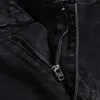 Ny stil herr personlighet Ripped jeans manlig koreansk stil trendig mode färg dot splash bläck design smal print denim byxor x0621