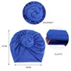 Mode couleur unie avec Turban noué élastique beau beignet bonnet pour femmes foulard à l'extérieur accessoires de cheveux