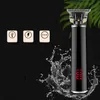 LCD Liquid Crystal Display Engraving Oilhead Trimmer Electric Hair Clipper Tblade Clippers Red Dark Gray195L1826686