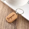 Nomi di nozze incisi personalizzati Portachiavi in legno Portachiavi personalizzati in legno con cuore Regali personalizzati per regalo di nozze