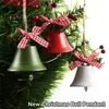 زينة عيد الميلاد 1 قطعة شنقا قلادة جرس أحمر أبيض أخضر معدن جلجل أجراس شجرة عيد الميلاد الحلي المنزل الديكور