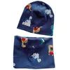 2021 Autunno Inverno Bambini Cappello Sciarpa Set Crochet Cappelli per bambini Ragazze Ragazzi Berretti Bambini Skullies Berretti Stelle Berretto da cartone animato