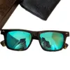 الفاخرة Lunc-bloxa روفو مرآة نظارات شمسية للجنسين الرجعية-خمر الفضة تصميم UV400 المستوردة نقية بلانك سكوير بيجريم نظارات 56-18-143 أزياء نجمة كاملة حالة