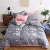 Zestawy pościeli 48gray 4 SZTUK Dziewczyna Chłopiec Kid Bed Cover Set Cartoon Doroset Dorosłych Prześcieradła Dziecka i Poduszki Pocieszyciel