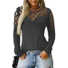 Dames t-shirt 2021 herfst winter boren tees v nek lange mouw t shirt vrouwen sexy casual losse mode uit holle top S-5XL