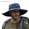 Chapeaux à large bord hommes pêcheur chapeau casquette de pêche Safari doublure en maille supplémentaire pliable Portable emballable soleil voyage 066F