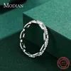 Fashion Geometric Clear CZ Ring Real 925 Sterling Silver Exquisite Stackable Finger Rings For Women Statement Jewelry 210707