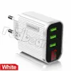 5V 3A LED Display 3 Port AC Home Travel Wall Charger Power Adapter för iPhone 11 12 13 14 Samsung Huawei Android Phone PC