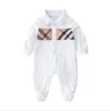 Bébé Garçons Filles Barboteuses Printemps Automne Infantile À Manches Longues Combinaisons Toddler Plaid Coton Onesies Enfants Vêtements