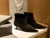 Platforma na platformie Botki oryginalne skórzane palce u stóp Czaskie obcasowe buty modowe luksusowe designerskie zip kostki 0822