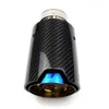 GTPARTS 1PCS Universal car exhaust pipe M LOGO Burnt Blue Carbon Fiber Exhaust Tips for BMW f21 f22 f30 f32 f345693647