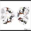 Por Atacado 14 desenhos 84cm Halloween desenhos animados Bat abóbora impressão fita bebê bowknot Hairpin Childrens az58g dfwcq