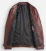 Куртка мужская кожаная мужская повседневная мотобикерская одежда стиль улицы настоящая пальто искусства