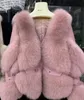 여자 모피 가짜 고품질 고품질 2021 겨울 패션 럭셔리 천연 재킷 버튼 디자인 기질 숙녀 진짜