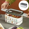 Lunch Box Contenitore termico per alimenti Bento Box Contenitore per il pranzo sicuro per microonde Contenitore per alimenti per bambini della scuola Contenitore per il pranzo per bambini con scomparti 211108