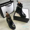 Designer-Dames Schoenen Designer Laarzen Luxe Hakken Winter Boot Vrouw Booties Hak 100% Lederen Knight Werk Veiligheid Motorfiets Regen Mode Sneeuw