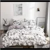 Sets Duvet With Pillowcases Marble Bedding Set Quilt Cover Men Women Girls Soft Home Bedclothes Single Twin Queen King Size Gvoyz Sxtns