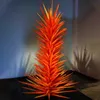 Creative Hand Blown Glass Tree Floor Lamps Orange Murano Sculpture Indoor Conifer Design Home Hotel Lobby Art Decoration 32 by 72 Inches