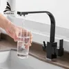 Кухонные краны колода монтируемый смеситель кран 360 градусов вращение с очисткой воды