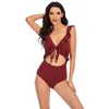 ZL0483 Sexy Zestaw 2XL Kobiety Solid Color Flash Wycinanka Tie Multicolor One-Pieczęte Swimsuit Lady Bikini Kobieta Biquini Dziewczyna Letnia Plaża Kostium Pływacki Trzy Point Body