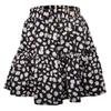 Daisy Print Floral Mini Skirt Women Rufffle Chic Casual Beach Summer High High Hethip Short Faldas 210415