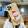 Lambskin tredimensionell docka Snowman Duck Phone Fodral för iPhone 11 12 Pro Max XR XS X 7 8 Plus