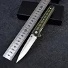 High Quality Flipper Folding Knife D2 Stone Wash Blade G10 + Stainless Steel Handle Ball Bearing Fast Open EDC Pocket Knives