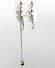 Dangle Chandelier شنقا مشبك جمجمة الأقراط للنساء الفضة اللون الثقب عدم تناسق سلسلة أذن ملحقات الأذن Punk Gothic6302228