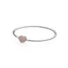 Groothandel 18-20cm Rose Gold Silver Heart Button Armband Clasp Fit Europese Kralen Voor Pandora Armband Charm Beads Bangle Jewelry DIY