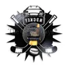 Orologi da parete I giocatori di hockey firmano bastoni e dischi da record Orologio Club Team Logo Art Watch Fan Gift