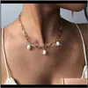 Кусочки ювелирные украшения жемчужные подвесные ожерелье для женщины простая личность девушка день рождения банкет свадебные украшения подарки
