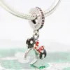 Autentisk Pandora 925 Sterling Silver Disinering Glitering Mini Mus Öron Hårband Dangle Charm Fit European Loose Bead Bracelet Smycken 799425C01