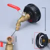 Watering Equipments 1/2 "3/4" IBC Tank Tap Adapter Coarer Thread Connector Vervangingsklep Fittingen Brass Garden Slang