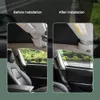 2/4Pcs Car Windows Side Sunshade for Tesla Model 3 Automatic Lifting Telescopic Anti-UV Sunscreen Insulation Summer Mesh Cover