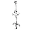 YYJFF D0567-1 (4 cores) Anel de barriga claro estilo agradável Cor roxa Anjo como joia corporal piercing na imagem