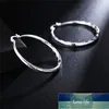 Silver Round Doteffil 925 Sterling Circle Hoop Earring för Kvinna Mode Party Bröllop Förlovning Party Smycken Fabrikspris Expert Design Kvalitet