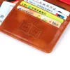 Porte-cartes de crédit, porte-monnaie multifonction, housse de protection pour passeport, portefeuille pour passeport d'affaires marron