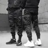 Męskie spodnie Wstążki Harem Joggers Mężczyźni Cargo Streetwear Młodzież Hip Hop Casual Pockets Track Męskie Harajuku Moda Spodnie