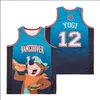 NCAA Stitched Movie Basketball-Trikots 12 Vancouver Yogi Teal Jersey Herren Blau Fans Shirt Gute Qualität im Angebot
