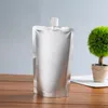 Doypack 150ml 250ml 350ml 500ml folha de alumínio stand up bico saco líquido bloco bebida esprema bate bolsa de bico ccb8210