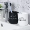 Tassen Home Wohnheim Tumbler Mundschalen Zahnbürste Kreative Text Paar Set Waschschale Guten Morgen Kunststoff Einlagiger Umweltschutz XG0008