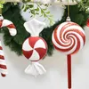 Grandi decorazioni natalizie caramelle rosse e bianche Lollipop per piccoli bastoncini decorazioni per la casa decorazione per feste h11125647932