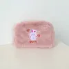 Borsa per cosmetici in peluche da donna Custodie portatili per orsi carini Borsa per articoli da toeletta Borse ricamate di grande capacità per ragazze