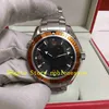 5 Color With Original Box Watches Men's Planet Orange Bezel Black Dial 42mm 600M Sport Stainless Steel Bracelet Professional 007 Asia Automatic Mechanical Watch